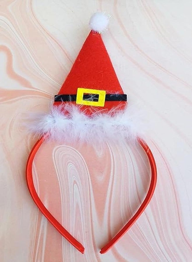 Partunay 1 Pcs Red Santa Claus Cap Christmas THairband Christmas Headbands Christmas Costume for Kids Adults Christmas Xmas Props Party Favor Christmas Xmas New Year Celebration Item